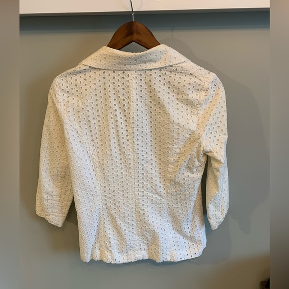 Revolution by Ricki’s White Eyelet 2 Button Blazer - Picture 6 of 8